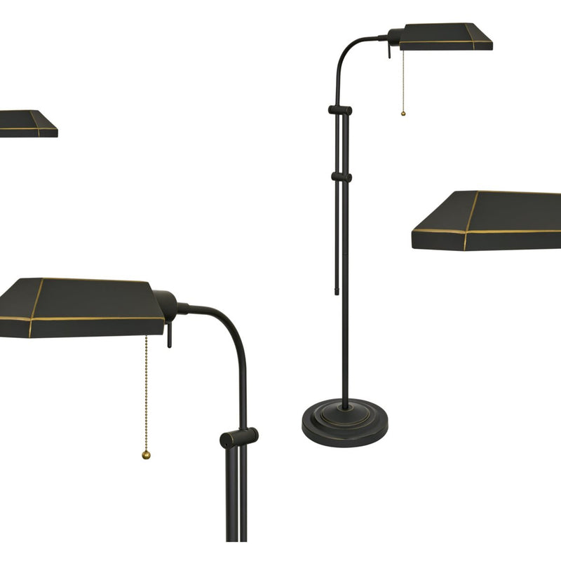 Kira Home Prescott 58" 6W LED Bulb (60W eq.) Modern Industrial Adjustable Standing Pharmacy Floor Lamp