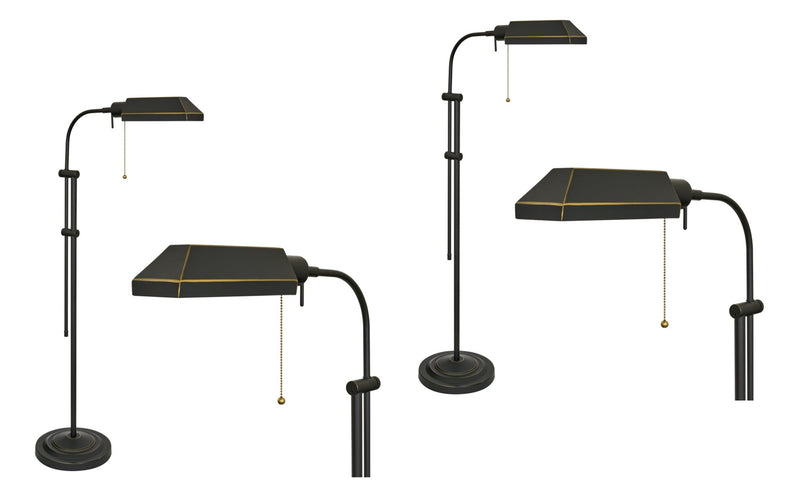 Kira Home Prescott 58" 6W LED Bulb (60W eq.) Modern Industrial Adjustable Standing Pharmacy Floor Lamp