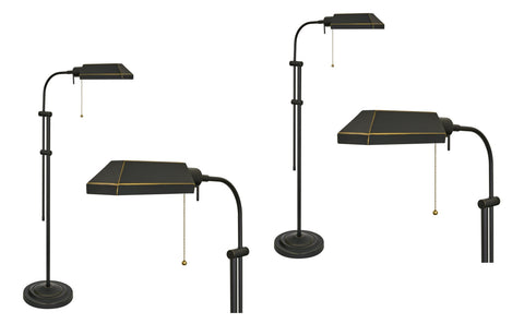 Kira Home Prescott 58" 6W LED Bulb (60W eq.) Modern Industrial Adjustable Standing Pharmacy Floor Lamp
