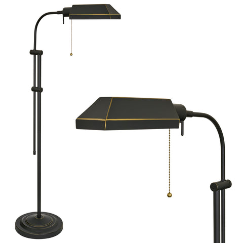 Kira Home Prescott 58" 6W LED Bulb (60W eq.) Modern Industrial Adjustable Standing Pharmacy Floor Lamp