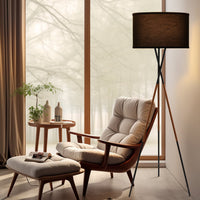 Sadie 61" Mid Century Modern Tripod 9W LED Floor Lamp