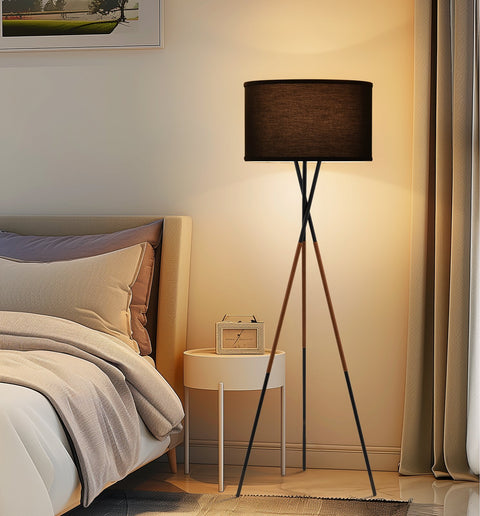 Sadie 61" Mid Century Modern Tripod 9W LED Floor Lamp
