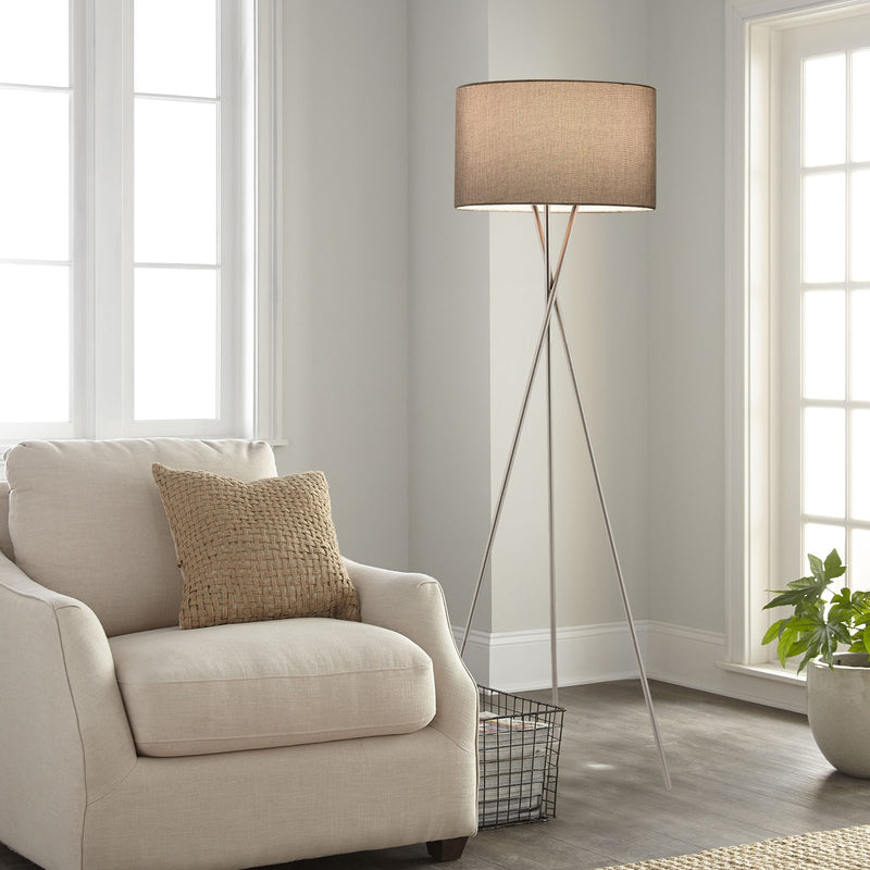 Sadie 60" Mid Century Modern Tripod 9W LED Floor Lamp