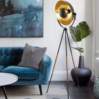 Sulis 58" Modern Industrial Tripod 9W LED Floor Lamp