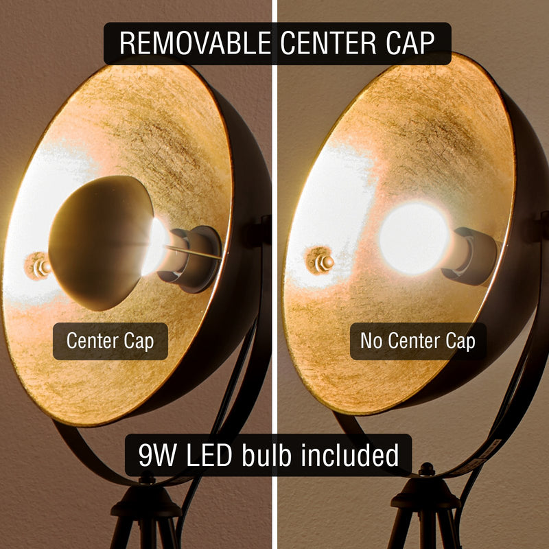 Sulis 58" Modern Industrial Tripod 9W LED Floor Lamp