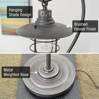 Lantern 58" Industrial Nautical 6W Floor Lamp