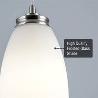 Coast 7" Frosted Oval Glass Shades / Replacement Glass, 2-Pack