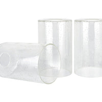 Brentwood 6" Clear Seeded Glass Shade Replacement, 3-Pack
