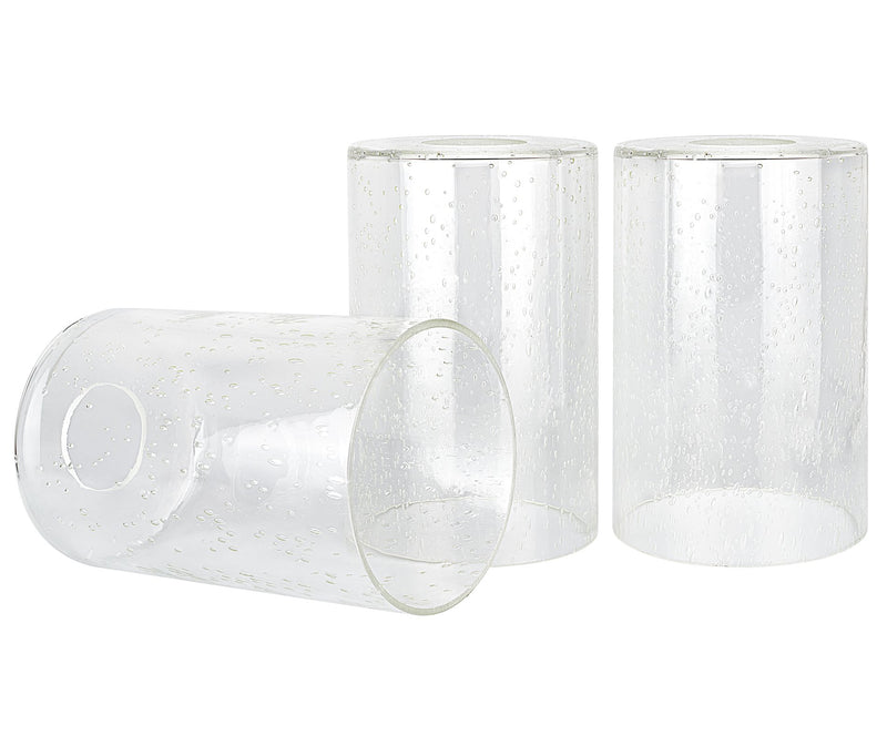 Brentwood 6" Clear Seeded Glass Shade Replacement, 3-Pack