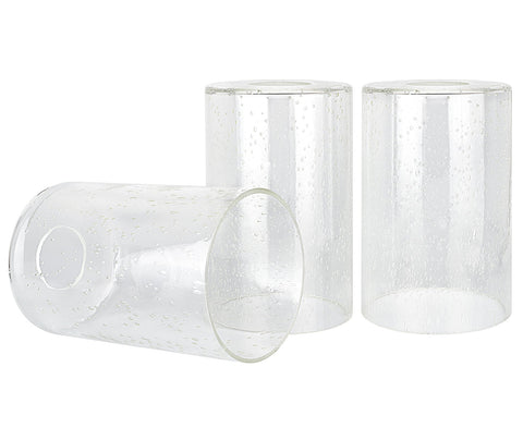 Brentwood 6" Clear Seeded Glass Shade Replacement, 3-Pack