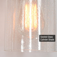 Brentwood 6" Clear Seeded Glass Shade Replacement, 3-Pack