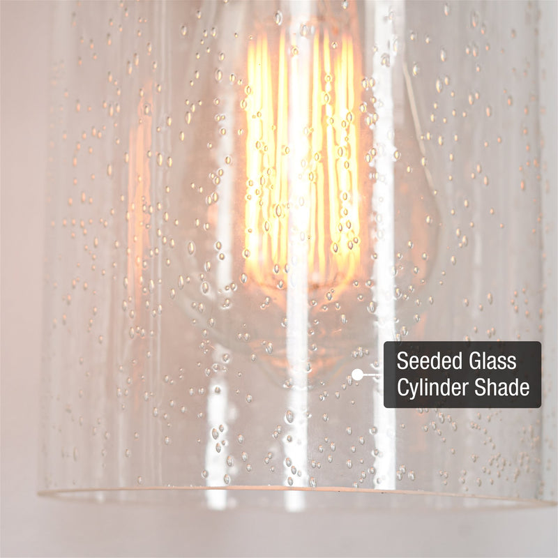 Brentwood 6" Clear Seeded Glass Shade Replacement, 3-Pack