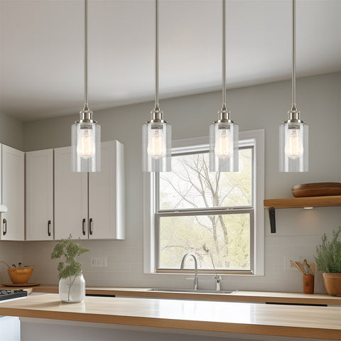 Brentwood 6" Clear Seeded Glass Shade Replacement, 3-Pack