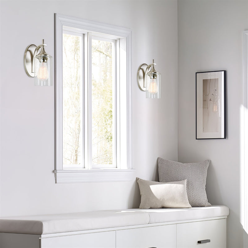 Brentwood 6" Clear Seeded Glass Shade Replacement, 3-Pack