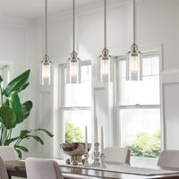 Brentwood 6" Clear Seeded Glass Shade Replacement, 3-Pack