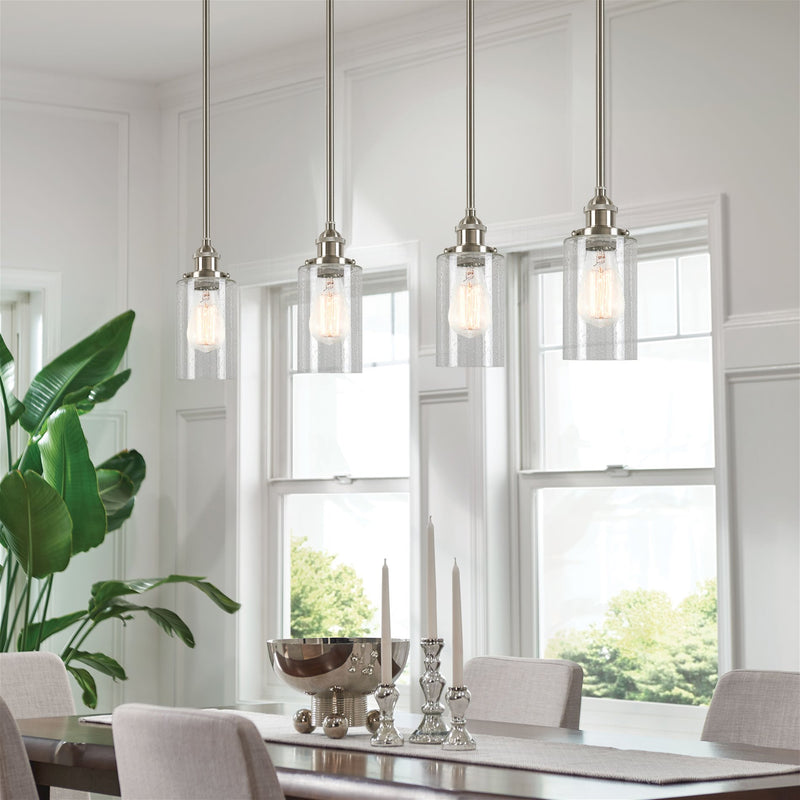 Brentwood 6" Clear Seeded Glass Shade Replacement, 3-Pack