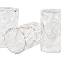 Armada II 7" Clear Hammered Glass Shades / Replacement Glass, 3-Pack