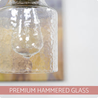 Caspian 6" Hammered Glass Shades / Replacement Glass, 3-Pack