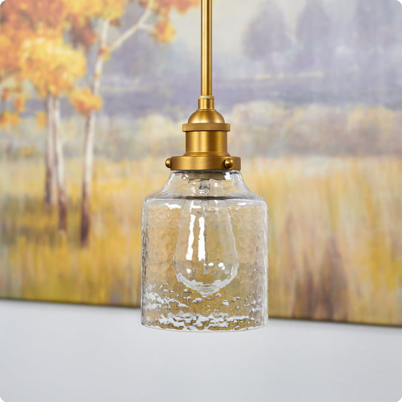 Caspian 6" Hammered Glass Shades / Replacement Glass, 3-Pack