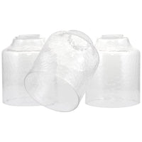 Caspian 6" Hammered Glass Shades / Replacement Glass, 3-Pack