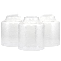 Caspian 6" Hammered Glass Shades / Replacement Glass, 3-Pack
