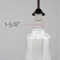 Caspian 6" Hammered Glass Shades / Replacement Glass, 3-Pack