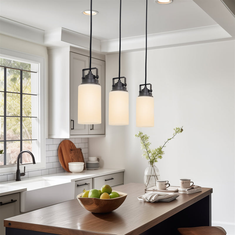 7" Cylinder Glass Shades, Opal Replacement Glass, 3-Pack