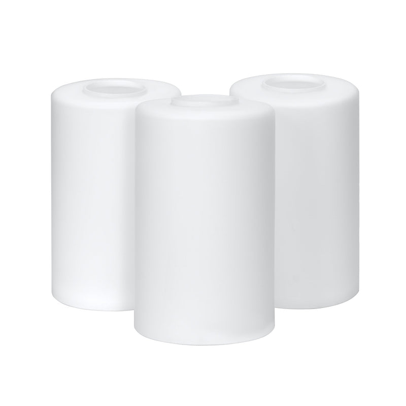 7" Cylinder Glass Shades, Opal Replacement Glass, 3-Pack