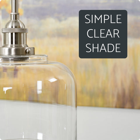 Luxe 9" Clear Glass Shade / Replacement Glass