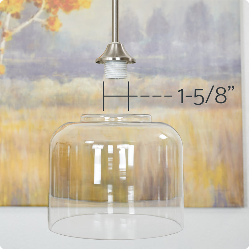 Luxe 9" Clear Glass Shade / Replacement Glass