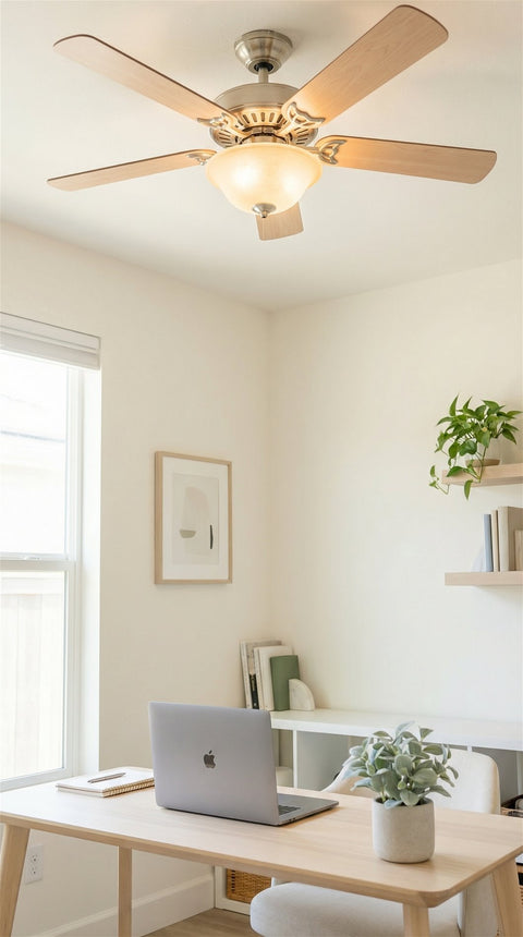 13" Ceiling Fan Globe Replacement by Kira Home, Taupe Linen Glass Bowl Upgrade, Glass Shade Compatible w/ Hunter - Hampton Bay - Harbor Breeze Fans & More, 12.75" (D) x 4.25" (H)