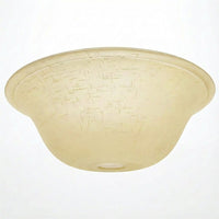 13" Ceiling Fan Globe Replacement by Kira Home, Taupe Linen Glass Bowl Upgrade, Glass Shade Compatible w/ Hunter - Hampton Bay - Harbor Breeze Fans & More, 12.75" (D) x 4.25" (H)