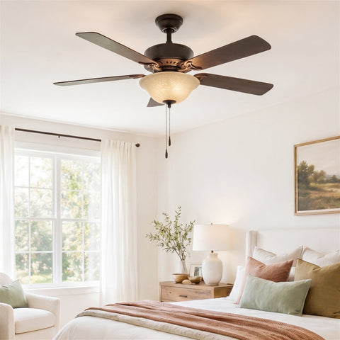 Kira Home 13" Ceiling Fan Globe Replacement, Taupe Linen Glass Bowl Upgrade, Glass Shade Compatible with Hunter - Hampton Bay - Harbor Breeze Fans & More, 12.75" (D) x 4.25" (H)
