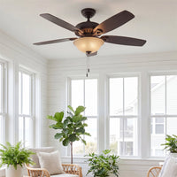 Kira Home 13" Ceiling Fan Globe Replacement, Taupe Linen Glass Bowl Upgrade, Glass Shade Compatible with Hunter - Hampton Bay - Harbor Breeze Fans & More, 12.75" (D) x 4.25" (H)