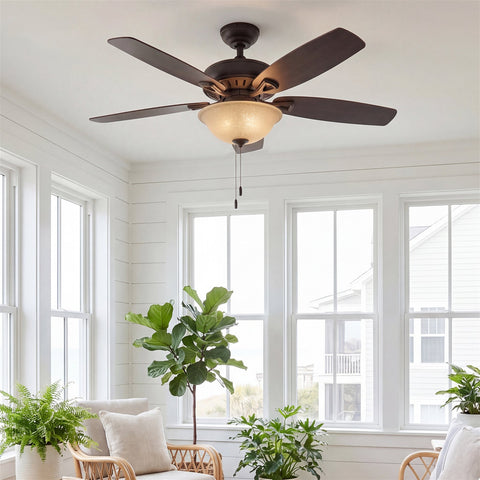 Kira Home 13" Ceiling Fan Globe Replacement, Taupe Linen Glass Bowl Upgrade, Glass Shade Compatible with Hunter - Hampton Bay - Harbor Breeze Fans & More, 12.75" (D) x 4.25" (H)