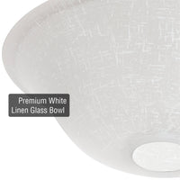 13" Hunter / Hampton Bay / Harbor Breeze Fan White Linen Glass Replacement / Upgrade