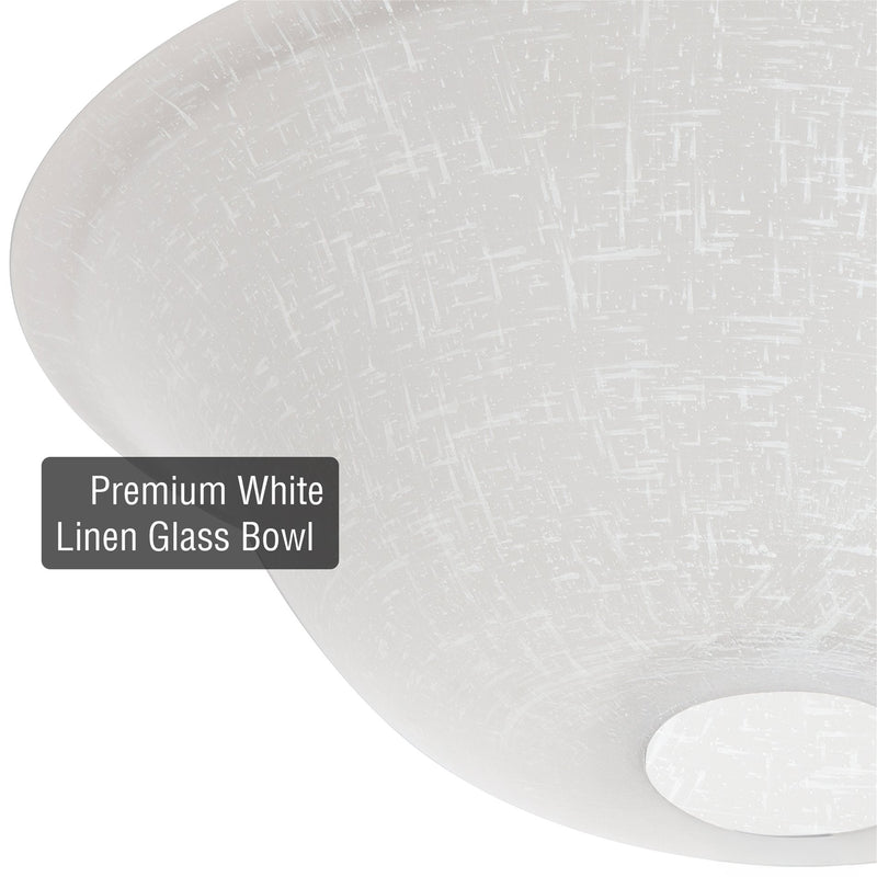 13" Hunter / Hampton Bay / Harbor Breeze Fan White Linen Glass Replacement / Upgrade