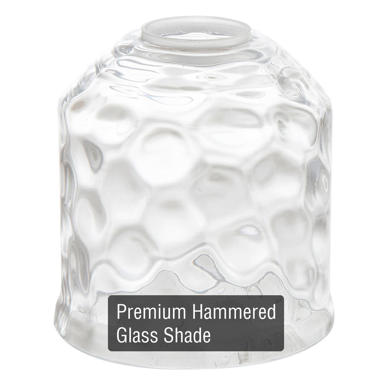 5" Clear Water Glass Shades / Replacement Glass for pendant lights and bathroom lights, 2-Pack