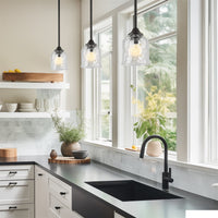 5" Clear Water Glass Shades / Replacement Glass for pendant lights and bathroom lights, 2-Pack