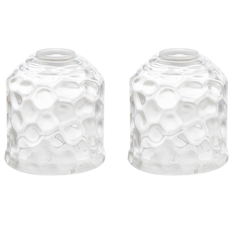 5" Clear Water Glass Shades / Replacement Glass for pendant lights and bathroom lights, 2-Pack