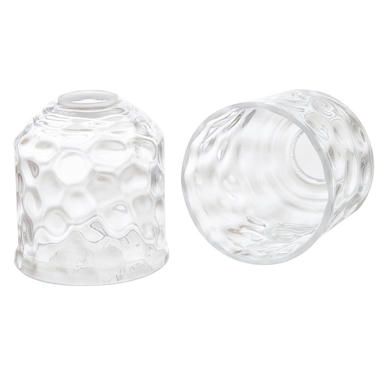 5" Clear Water Glass Shades / Replacement Glass for pendant lights and bathroom lights, 2-Pack