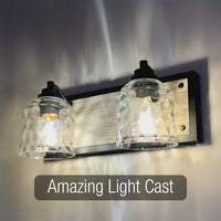 5" Clear Water Glass Shades / Replacement Glass for pendant lights and bathroom lights, 2-Pack