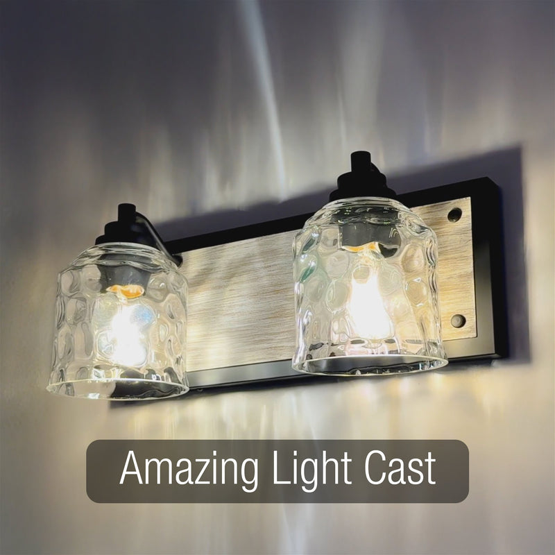 5" Clear Water Glass Shades / Replacement Glass for pendant lights and bathroom lights, 2-Pack