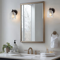 5" Clear Water Glass Shades / Replacement Glass for pendant lights and bathroom lights, 2-Pack