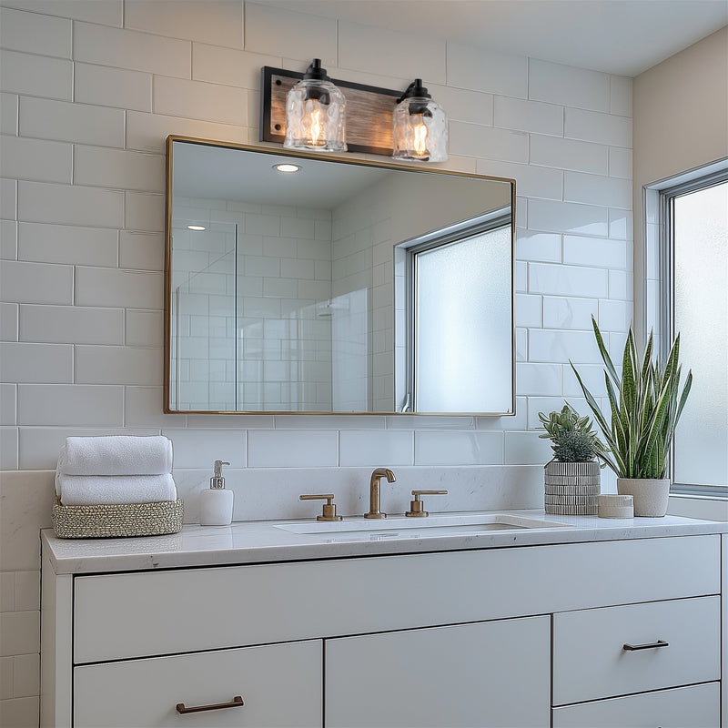 5" Clear Water Glass Shades / Replacement Glass for pendant lights and bathroom lights, 2-Pack