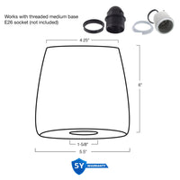 Stella 6" Clear Glass Shades / Replacement Glass, 3-Pack