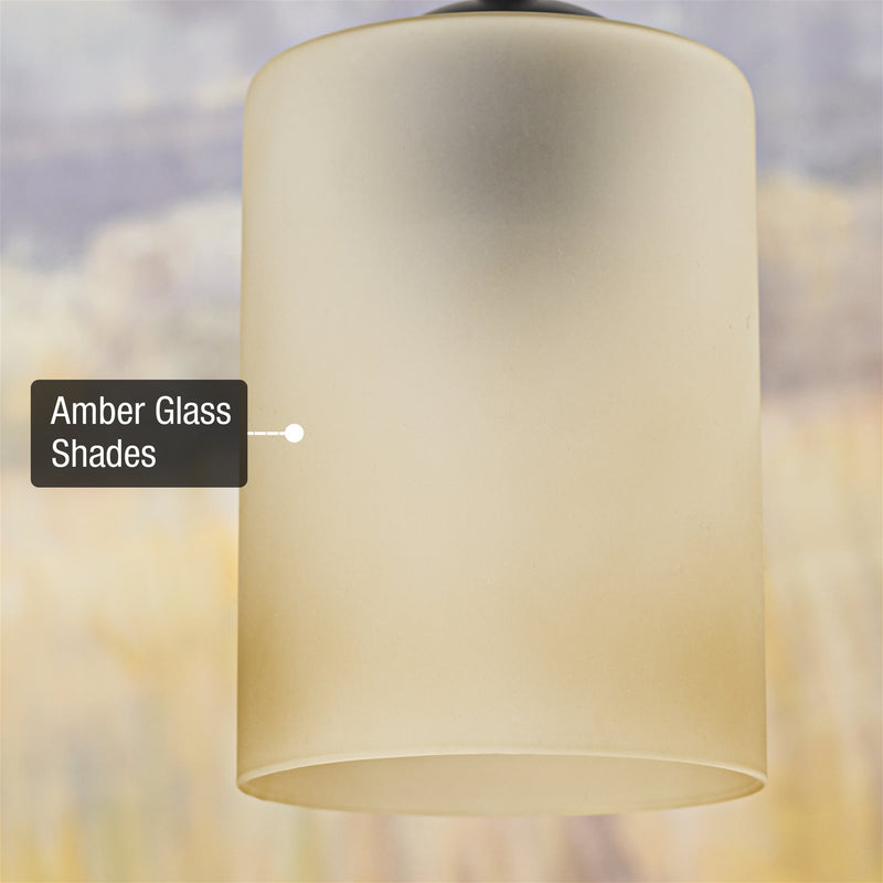 Villa 6" Amber Glass Shades / Replacement Glass, 3-Pack