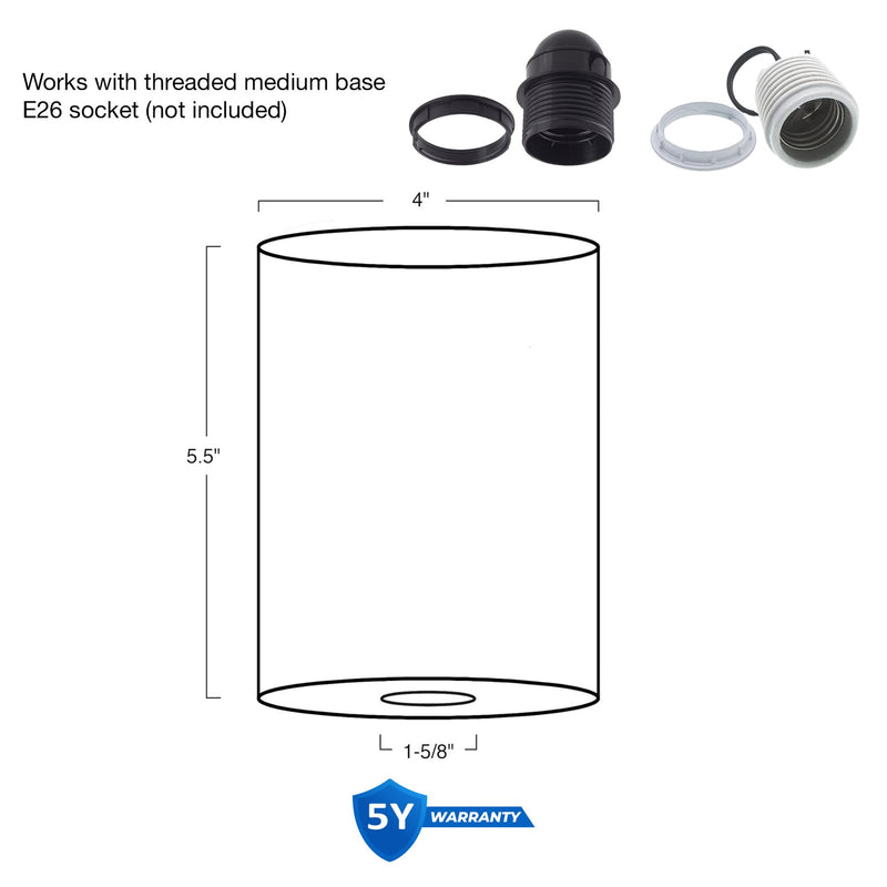 Villa 6" Amber Glass Shades / Replacement Glass, 3-Pack