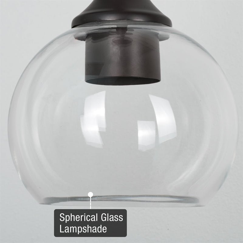 Odette 6" Clear Globe Glass Shades / Replacement Glass, 2-Pack