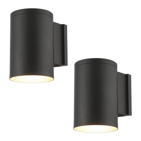 Enzo 8" Modern Outdoor Weatherproof Wall Sconce, 2-Pack